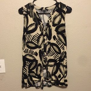 Cable and Gauge tie waist tank top